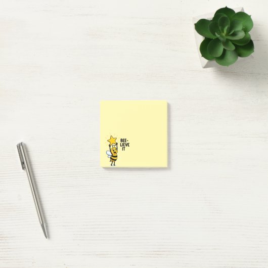 "BEE-lieve It!" Magical Kawaii Bee Notes Post-it Klebezettel (Büro)