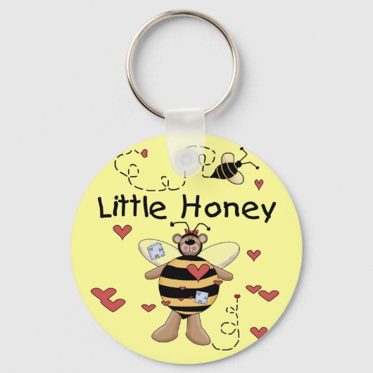 Bee Little Honey T - Shirt und Geschenke Schlüsselanhänger (Vorderseite)