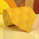 Bee Lovers Honeycomb Custom Necktie Krawatte<br><div class="desc">This custom necktie is a delightful tribute to bee lovers and the beauty of nature's honeycomb design. Perfect for anyone who appreciates the industrious bee and the intricate patterns of their homes, this tie is a unique statement piece. The vibrant colors and detailed honeycomb pattern make it a conversation starter,...</div>