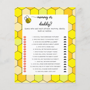 Bee-Mama oder Papa-Baby-Duschgame