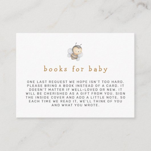 Bee Mama to Bee Books for Baby Enclosure Card Begleitkarte (Vorderseite)