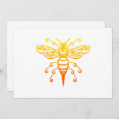 Bee Maori Style Polynesischer Stamm Tattoo Geschen Save The Date (Vorne/Hinten)