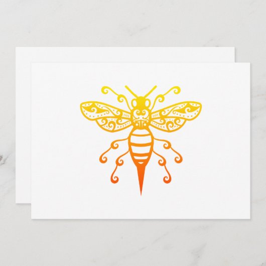 Bee Maori Style Polynesischer Stamm Tattoo Geschen Save The Date (Vorne/Hinten)