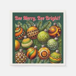Bee Merry, Bee Bright! | Napkins-Ornament der X-Ma Serviette