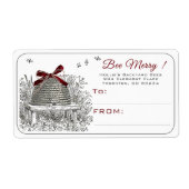 Bee Merry Beekeeper's Holiday Shipping Label (Vorne)