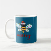 Bee Merry Christmas Bee In Santa Hat Cute Merry Xm Kaffeetasse (Links)