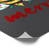 Bee Merry Christmas Bee In Santa Hat Cute Merry Xm Poster (Ecke)