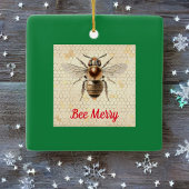 Bee Merry Christmas Bee Keramikornament