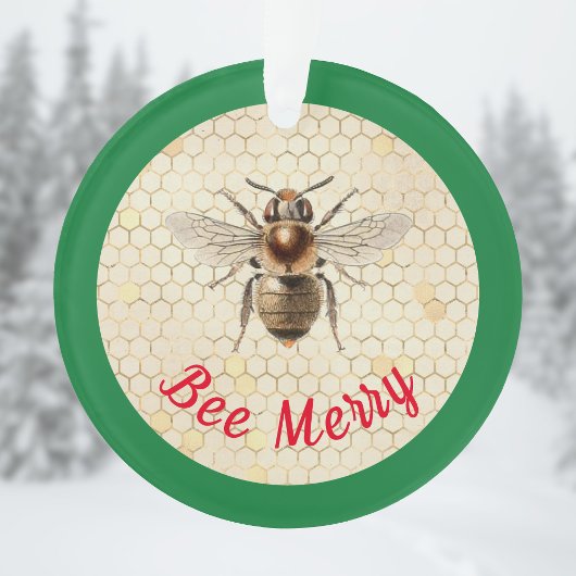 Bee Merry Christmas Bee Ornament