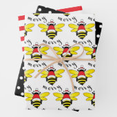 Bee Merry Christmas Wrapping Paper Sheets Geschenkpapier Set (Beispiel)