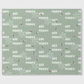 Bee Merry Dreamy Snowflakes Wrapping Paper Geschenkpapier (Flach)