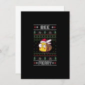 Bee Merry - Funny Bee Ugly Christmas Einladung (Vorne/Hinten)