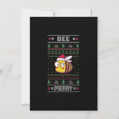 Bee Merry - Funny Bee Ugly Christmas Einladung (Vorderseite)