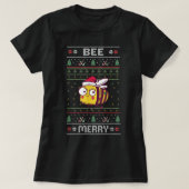 Bee Merry - Funny Bee Ugly Christmas T-Shirt (Design vorne)