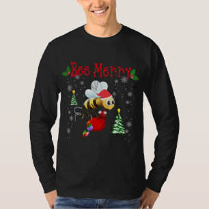 Bee Merry Funny Christmas Bee Pajamas Geschenke fü T-Shirt