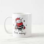 Bee Merry Funny Weihnachtsgeschenk Bee Lover Kaffeetasse (Links)