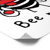 Bee Merry Funny Weihnachtsgeschenk Bee Lover Poster (Ecke)