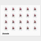 Bee Merry Funny Weihnachtsgeschenk Bee Lover Runder Aufkleber (Blatt)