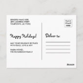 Bee Merry Holiday Postkarte (Rückseite)