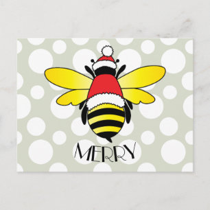 Bee Merry Holiday Postkarte