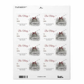 Bee Merry Honey Geschenk Label Red Bow Skep Weihna (Vorne)