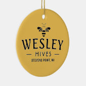 BEE MERRY Imkerei Bienenhalter Keramik Ornament (Rechts)