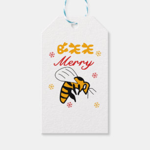 Bee Merry Niedlich Funny Christmas Snow Flake Kost Geschenkanhänger