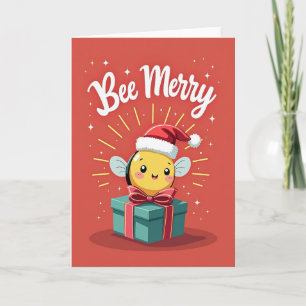 Bee Merry Weihnachtswunschkarte Karte