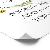 Bee Mimosa Bar Sign Poster (Ecke)