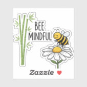 Bee Mindful Aufkleber (Blatt)