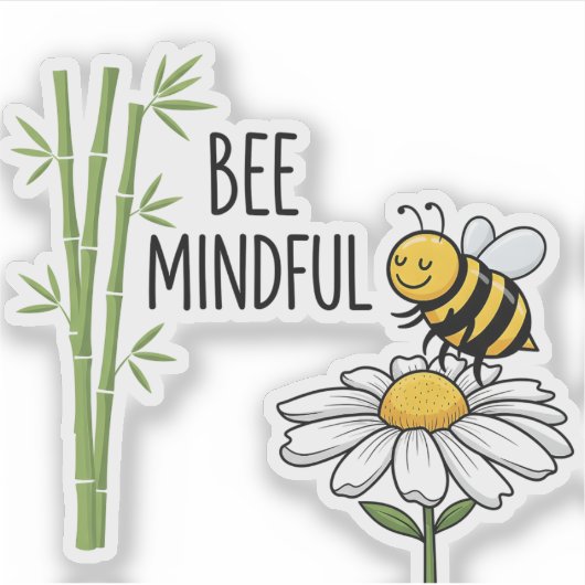 Bee Mindful Sticker (Vorderseite)