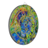 Bee Mindful & Vergiss-me-not-Blume Dartscheibe (Vorderseite Links)