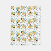 Bee Mine Bumblebee Muster Fleecedecke (Vorderseite)