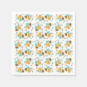 Bee Mine Bumblebee Muster Serviette