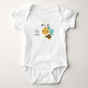 Bee Mine Bumblebee Yellow Black Baby Strampler
