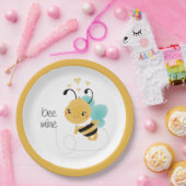 Bee Mine Bumblebee Yellow Black Pappteller (Party)