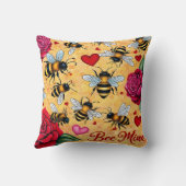 Bee Mine Golden Honey Liebe Kissen (Rückseite)