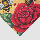 Bee Mine Golden Honey Liebe Seidenpapier (Detail)