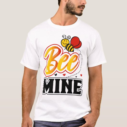 Bee Mine Heart Teacher T-Shirt (Vorderseite)