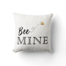 Bee Mine Heart Throw Kissen