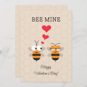 Bee Mine Honeybee Niedlich Valentinstag Feiertagskarte (Vorne/Hinten)