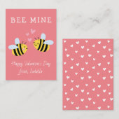 BEE MINE Klasse Valentine Rosa Karte (Vorne/Hinten)