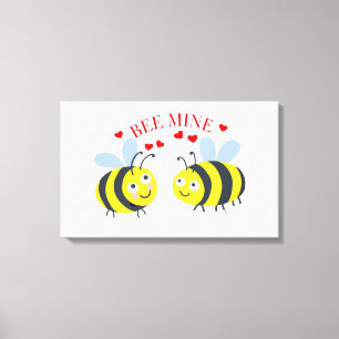 Bee Mine Leinwanddruck - Valentinstag Geschenkidee