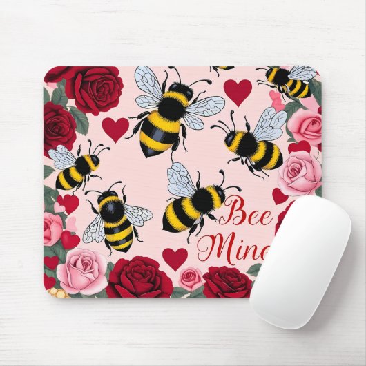 Bee Mine Liebe Buzz Design Mousepad (Mit Mouse)