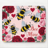 Bee Mine Liebe Buzz Design Mousepad (Vorne)