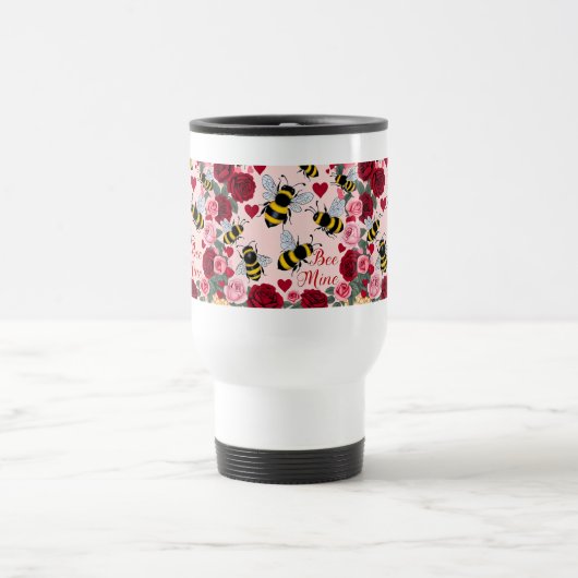 Bee Mine Liebe Buzz Design Reisebecher (Mittel)