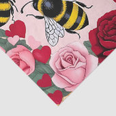 Bee Mine Liebe Buzz Design Seidenpapier (Detail)