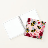 Bee Mine Liebe Buzz Design SpiralNotebook Notizblock (Innenseite)