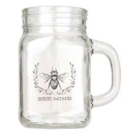 Bee Mine Mason Jar mit Griff Einmachglas