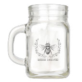 Bee Mine Mason Jar mit Griff Einmachglas (Rückseite)